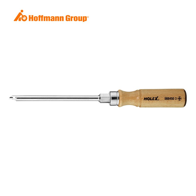 Germany Hoffman Tools Holex Crosshead Screwdriver Wooden Handle Screwdriver Chrome Vanadium Steel 668450 Metalworking 2.1-12.7mm: 668450 3