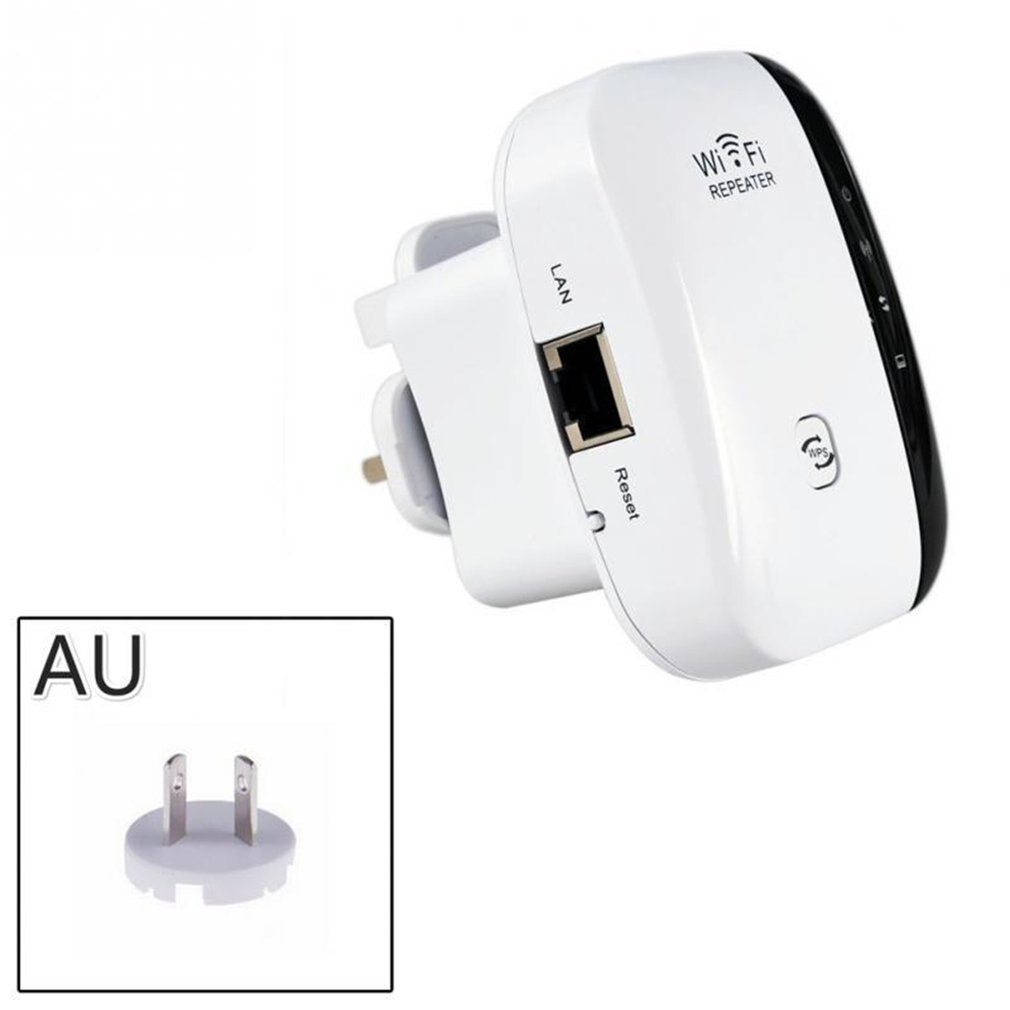 Wireless Wifi Repeater Wifi Range Extender Router Wi-Fi Signal Amplifier 300Mbps WiFi Booster 2.4G Wi Fi Ultraboost Access Point: AU