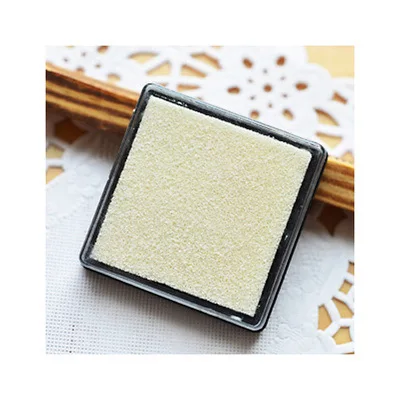 15 colori carino tampone di inchiostro artigianale a base di olio tamponi di inchiostro fai da te per timbri di gomma tessuto album di ritagli decorazioni di nozze tampone per impronte digitali: bianca