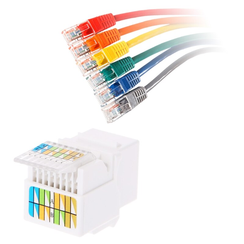 5 Pcs RJ45 Jack Socket Cat6 Network Ethernet Connection Adapter Tool-Less Module R9JA