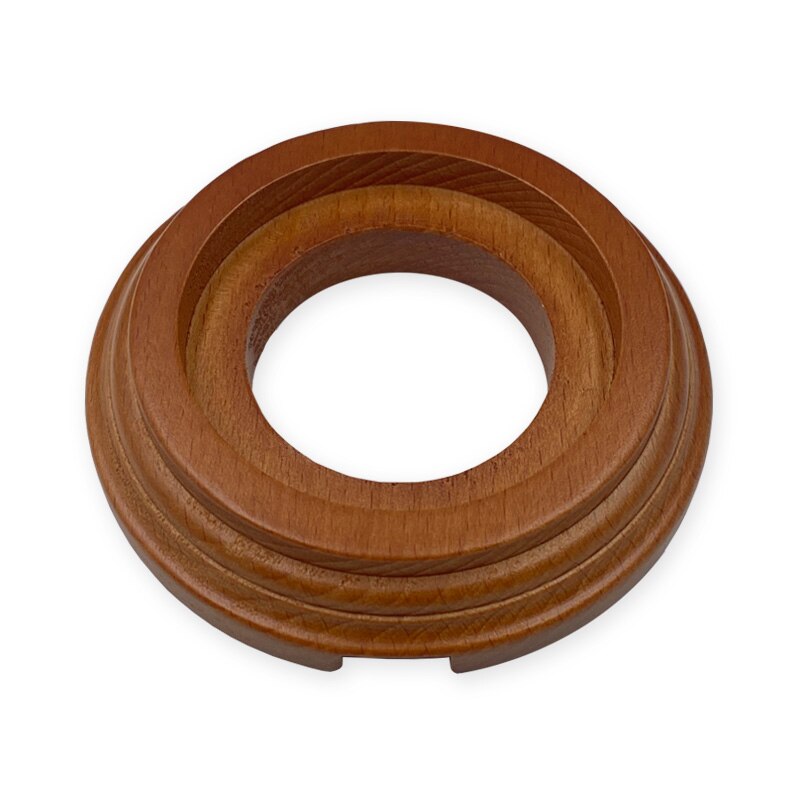 Home Improvement High Wall Light Knob Switch Ceramic Rotary Switch and 1-3 Gang Wooden Base: 1-Gang Wooden Base