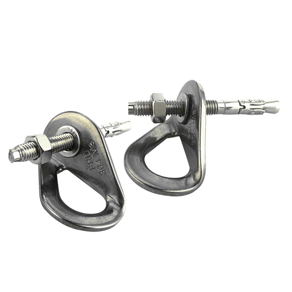 Rock Climbing Nut Piton Stainless Steel Anchor Expansion Bolt Hangers Set