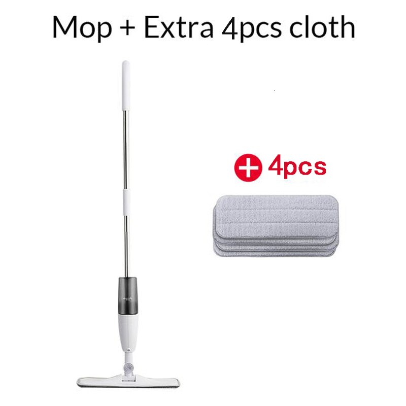 Xiaomi deerma spray mopp 360 graders roterende håndholdt mijia vannspray mopp hjem rengjøring feie mopping støvsuger: En mopp 4 moppeklut