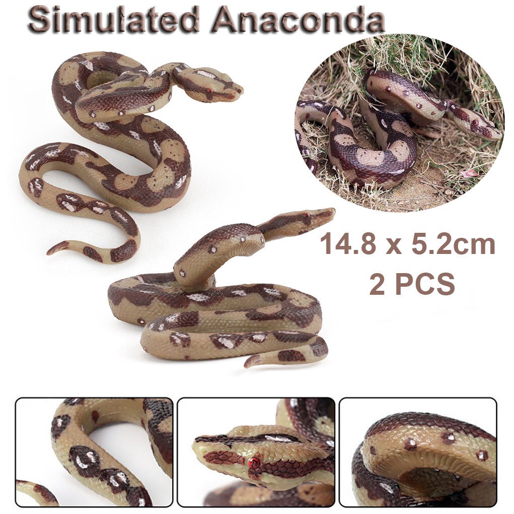 2Pc Gesimuleerde Snake Realistische Rubber Slang, Fuuny Prank Snake Speelgoed Educatief Speelgoed Voor Kinderen