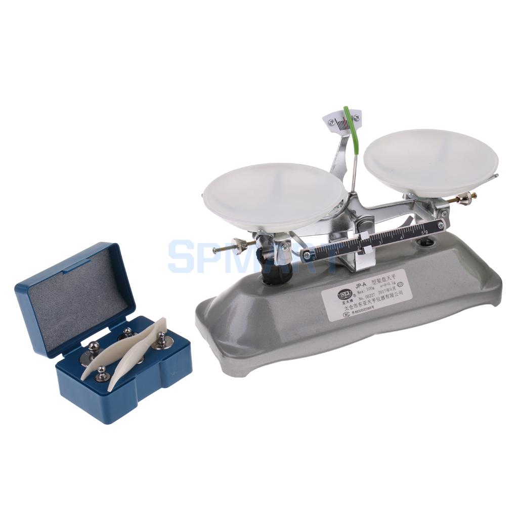 Mechanical 100 Gram Table Balance Scale with Weights for School Teaching Tool Lab Equipment