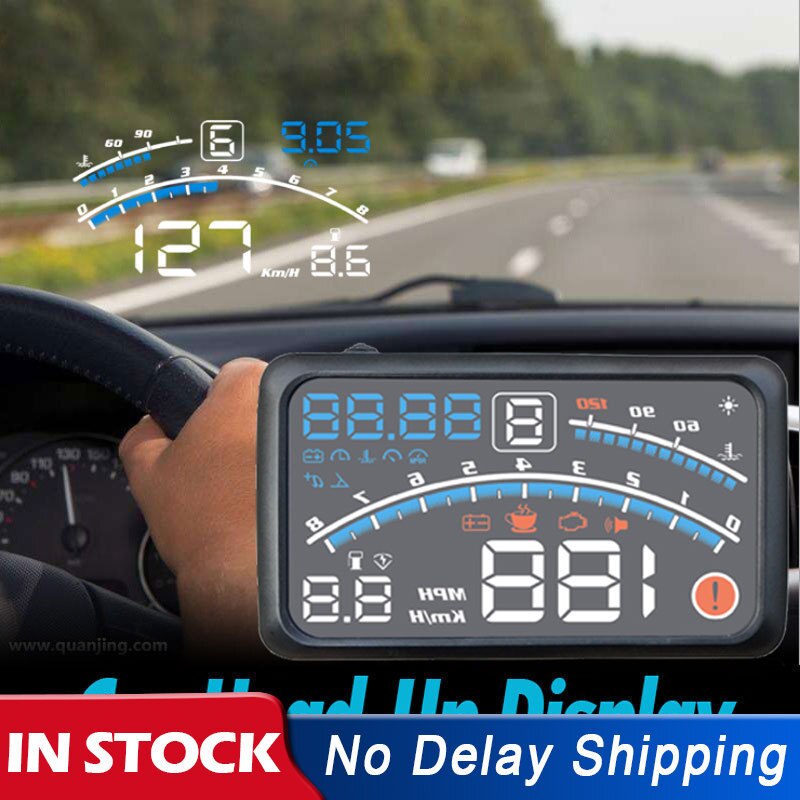 Hud Auto Head-Up Display Auto-Styling Hud Display Overspeed Waarschuwing Voorruit Projector Alarm Systeem Universele Auto