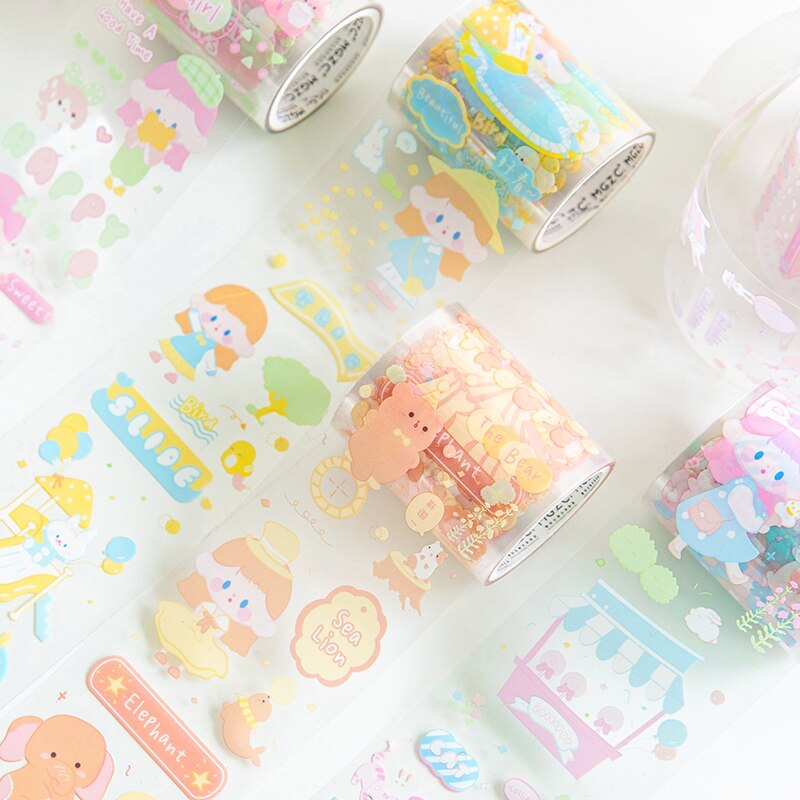 6 Stks/partij Dream Park Serie Sticker Diy Sticker Papier Decoratieve Tape Pet Tape