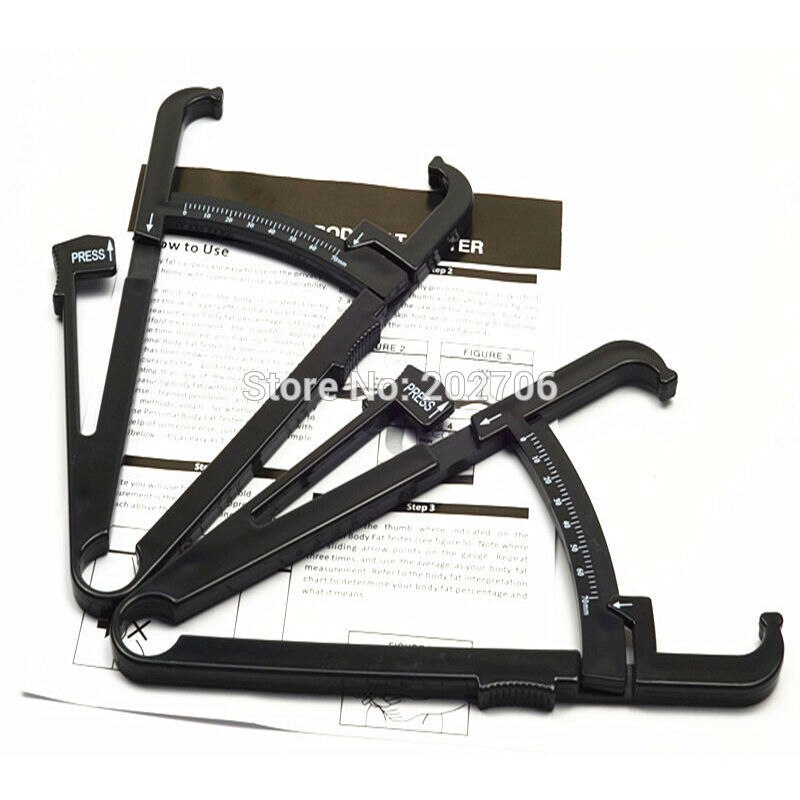 Keep Fitness Slim Health Measure Chart Body Fat Skinfold Tester Caliper Analyzer body fat caliper 20pcs/lot
