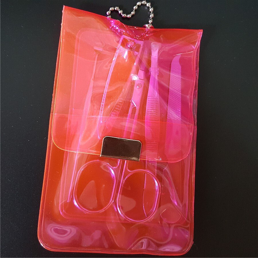 5pcs/set Stainless Steel Nail Tool Set Cuticle Nipper Spoon nail clipper scissor Beauty tool sets with PVC pouch