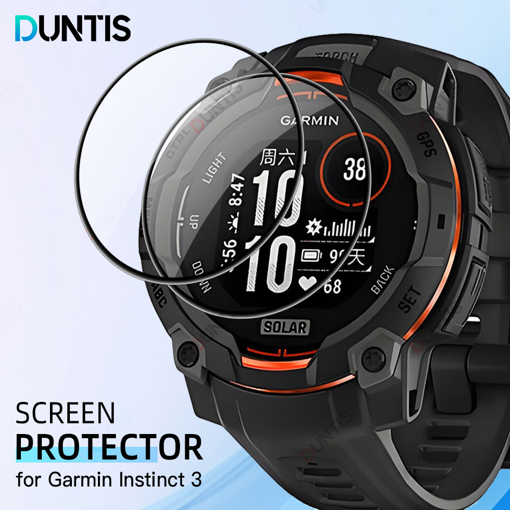 Screenprotector voor Garmin Instinct 3 AMOLED & SOLAR 50 mm 45 mm 3D gebogen schermbeschermer Ultra-HD beschermfolieaccessoires