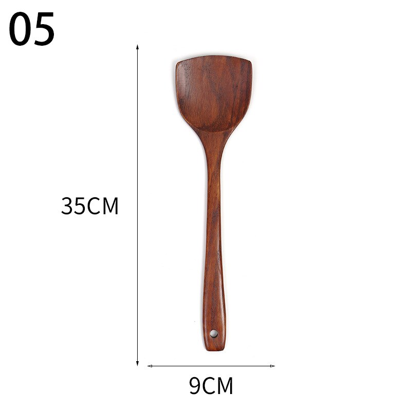 Natural Wood Tableware Spoon Colander Spoon Special Nano Soup Skimmer Cooking Spoon Wooden Kitchen Cooking Tool: 05