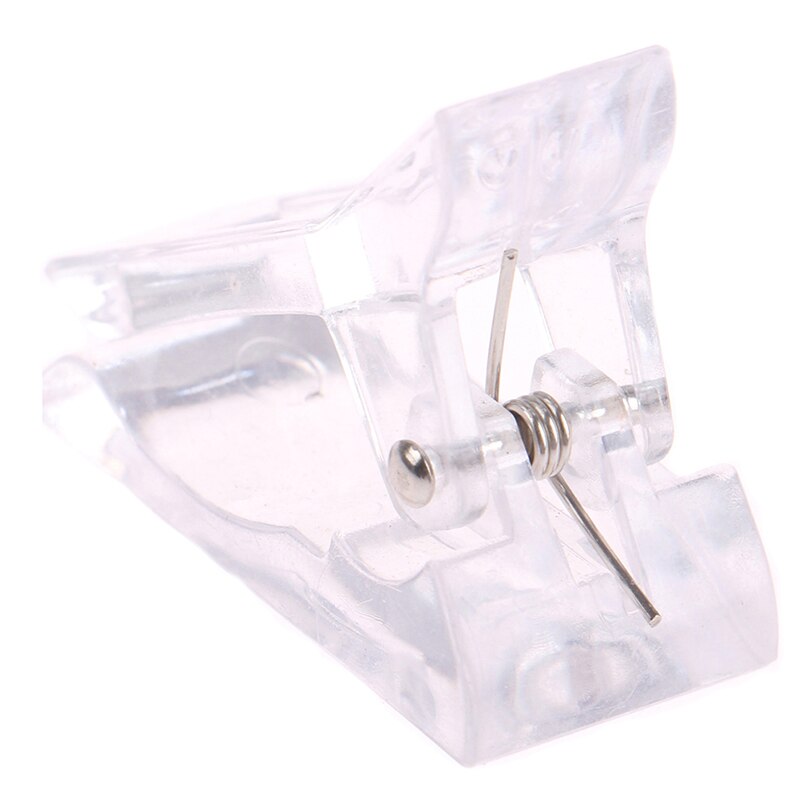 2pc Plastic Fingernail DIY Fix Clip Nail Art Extension Faux Reusable Fixing Tool Clamp UV Glue Fixed Clip Manicure Tool