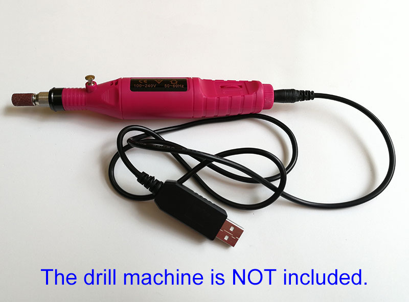 Mini nail usb strømledning til boremaskine 5v strømkabel dedikeret strømforsyning kabel gel fjernelse boreadapter alternativ 9v