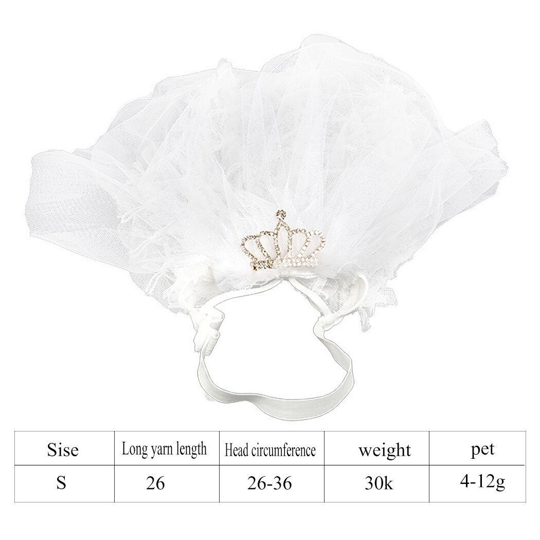 Diadema de creativa para gato, velo decorativo para boda, tocado para mascota, disfraz para , accesorios para gato