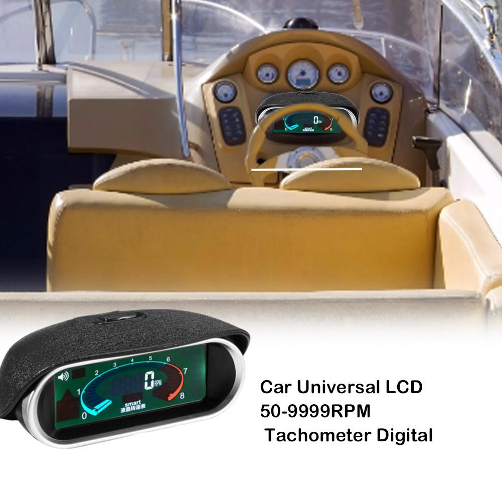Coche Universal LCD 50-9999RPM tacómetro Digital tacómetro de motor de barco camión