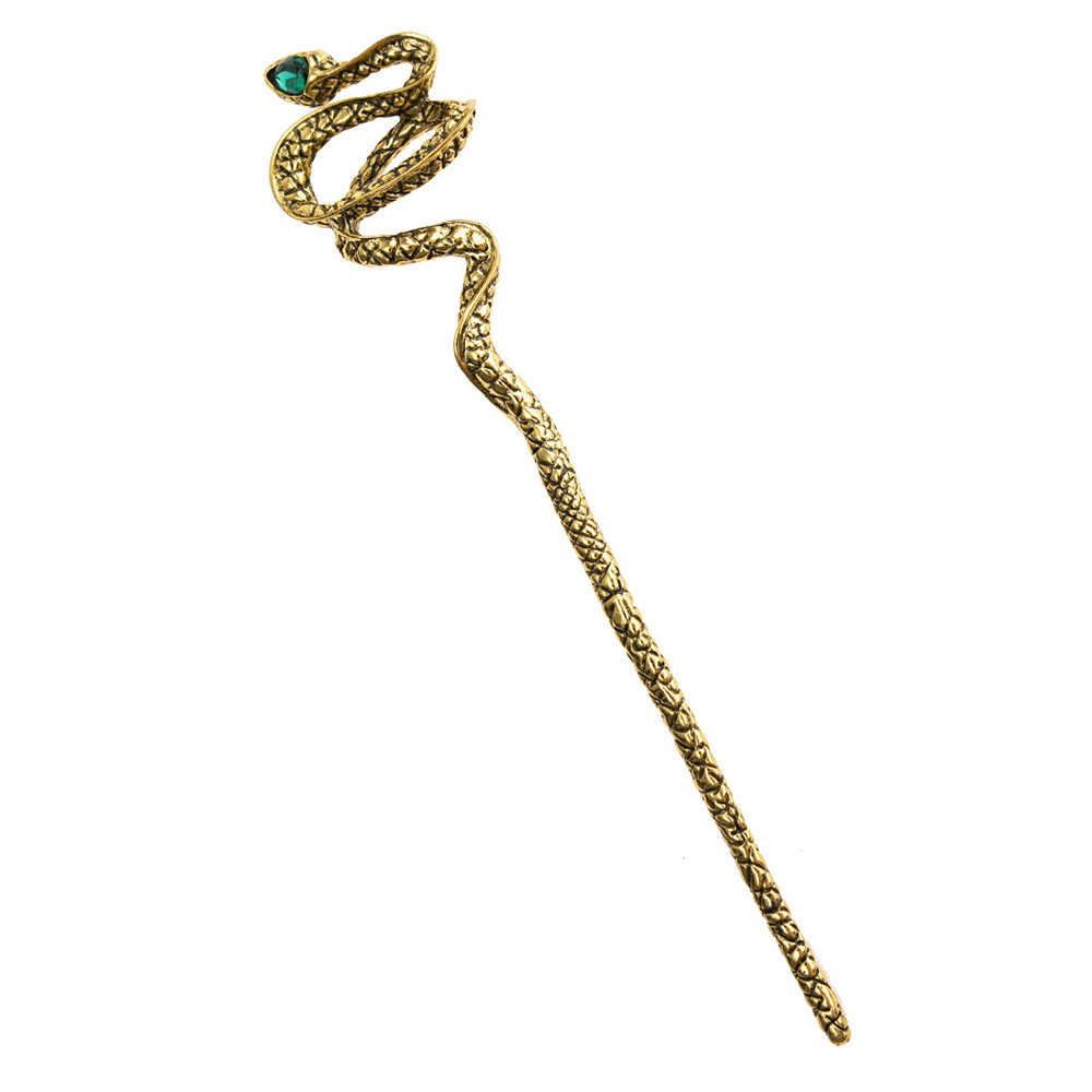 Nowa szpilka pałeczki do włosów minimalistyczna duża perła Trendy Punk metalowe do włosów akcesoria nakrycia głowy fryzura dla kobiet biżuteria H048: Antyczny, pozłacany