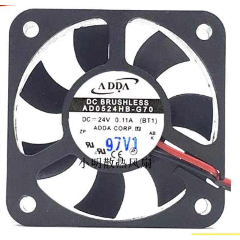 Cooler Fan for ADDA AD0524HB-G70 5010 DC24V 0.11A Frequency Converter Cooling Fan 50x50x10mm