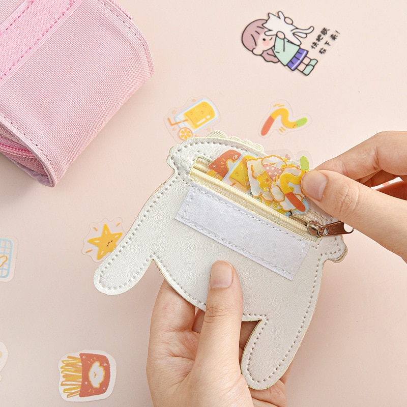 Astuccio per animali Kawaii astuccio per cancelleria in tela astucci per matite per bambini astuccio per penne studente simpatico sacchetto di immagazzinaggio borse per penne grandi