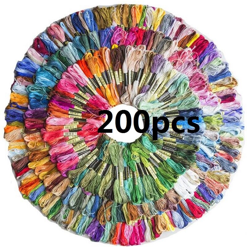 DIY DMCdmc Cross Stitch Cotton Embroidery Thread Colorful Anchor Similar Floss Sewing Skeins Craft Hogard Embroidery Threads: 200 colors
