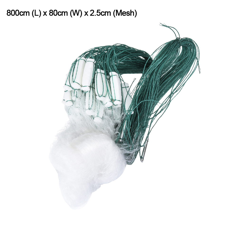 1Pc 8m/20m Fishing Net Single Mesh Nylon Durable Float Trap Monofilament Gill Net Fishing Accessories for Hand Casting: 8m