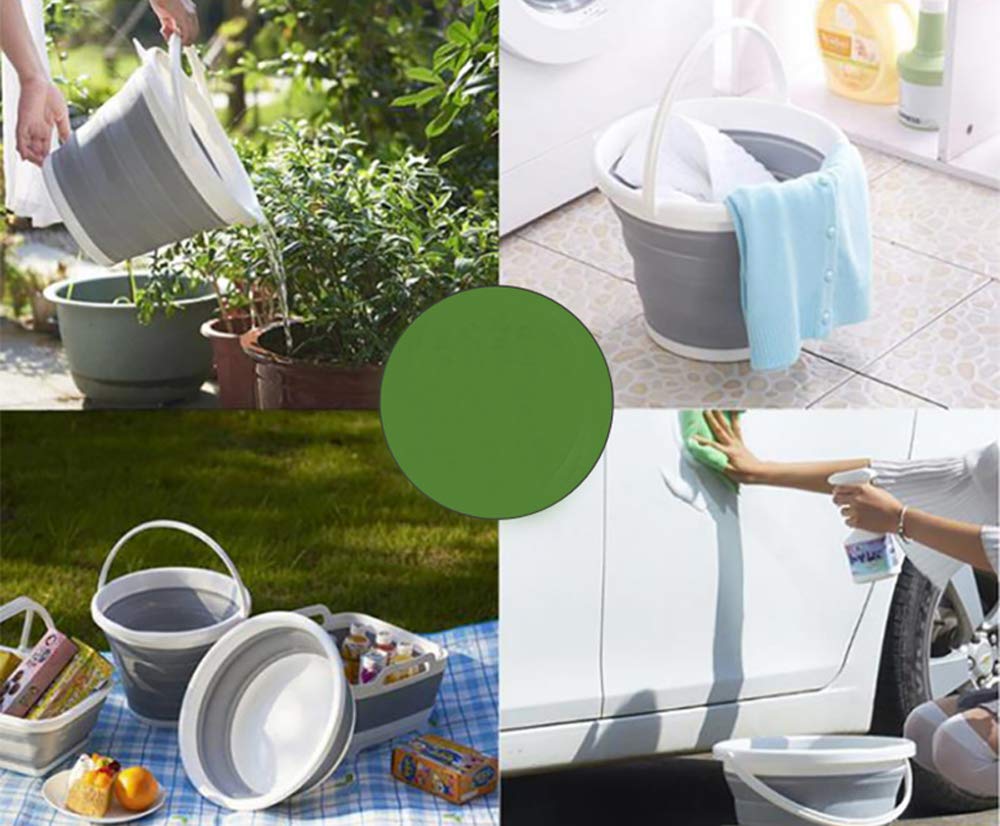 Ronde Emmer Voor Vissen Opvouwbare Emmer Wasstraat Outdoor Vissen Levert Handvat 10L Badkamer Keuken Kamp Emmer