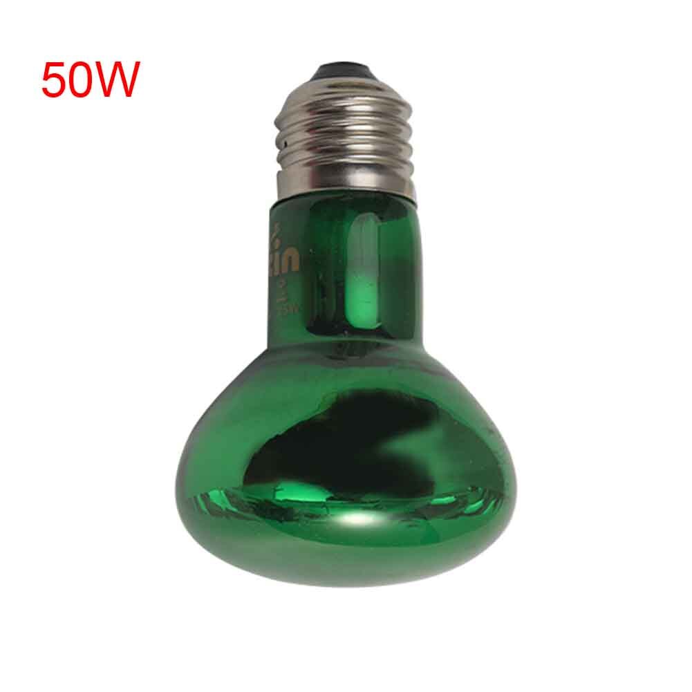25/50/75/100W Warm Sun Lamp Night Light Thermal Reptile Heat Bulb Pet Heating Aquarium Spotlight Turtle Basking Chicken Warmer: Green 50W