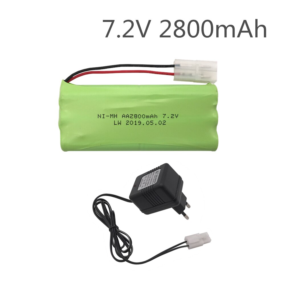 2800mah 7.2v rechargeable battery With Charger pack battery nimh 7.2v aa nimh battery For Remote control electric toy tool boat: EU Plug