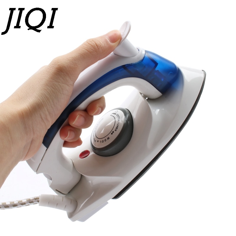 JIQI Mini Foldable Electric Steam Iron Clothes Teflon Baseplate Handheld Flatiron Travel Garment Steamer Ironing Machine EU US