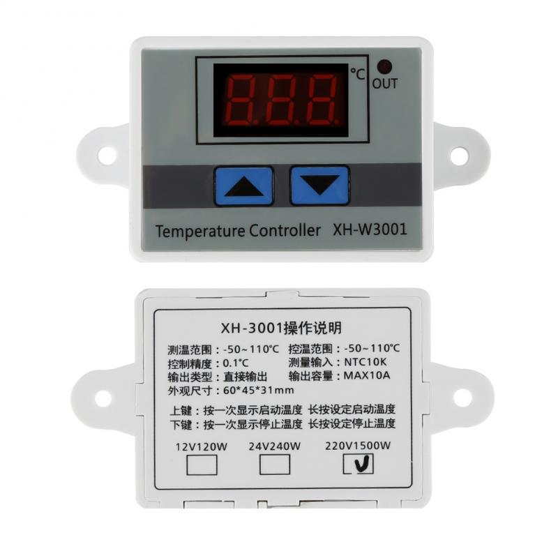 1Pcs XH-W3001 220V Digitale Led Temperatuur Controller 10A Thermostaat Schakelaar Probe Thuis Slimme Temperatuurregeling Systeem