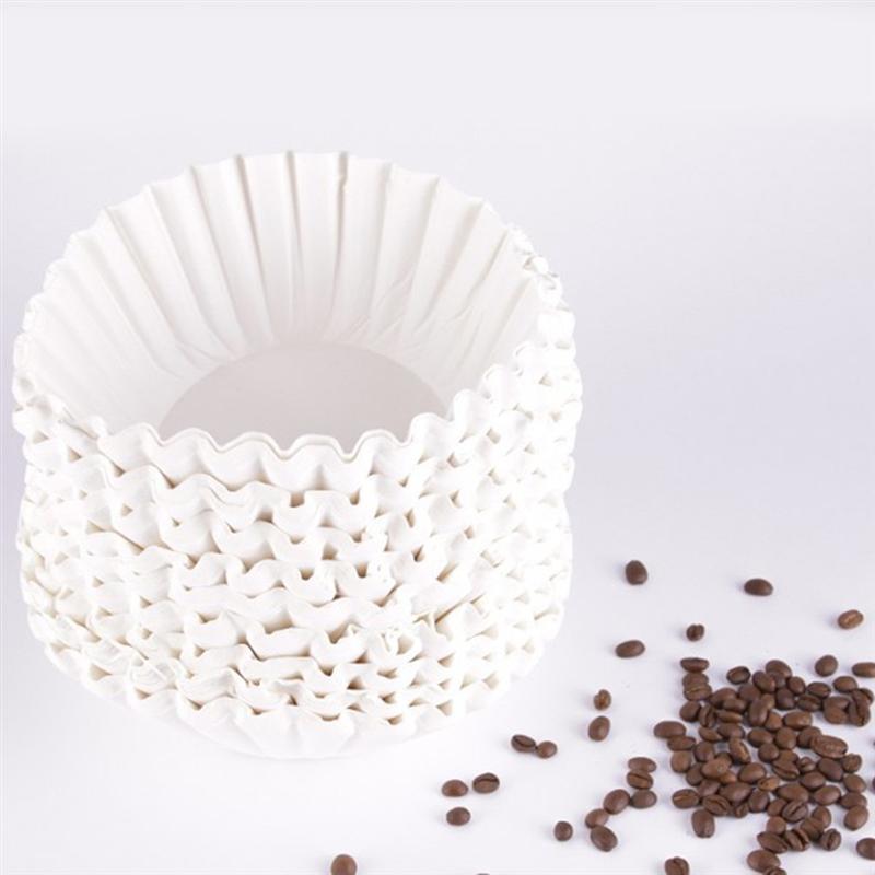 500 Stuks 25Cm Lakens Amerikaanse Commerciële Koffie Filter Papier Mand Koffie Filters Koffie Ware Koffie Filters (Wit)