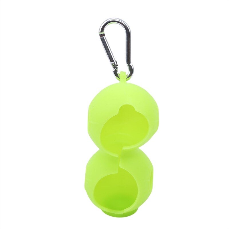 Outdoor Portable Mini Golf Bag 2 Balls Holder Mini Waist Bag Sports Tool Pack Balls Golf Silicone Case Golf Balls Case: green