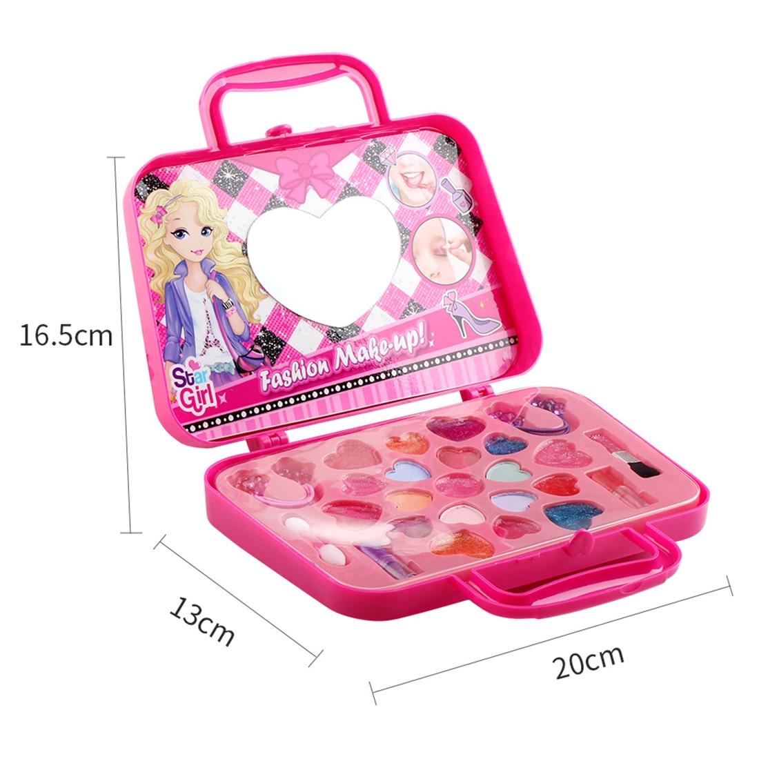 26Pcs Children Pretend Play Playset Girl Cosmetics Kit Environmental Toys Makeup Set Preschool Kid Beauty Handbag Cosmetic Toys