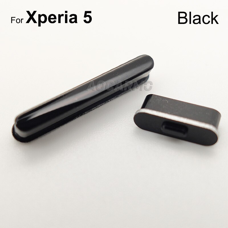 Aocarmo – bouton de remplacement en aluminium, pour Sony Xperia 5 / X5 / J8210 J9210: Black