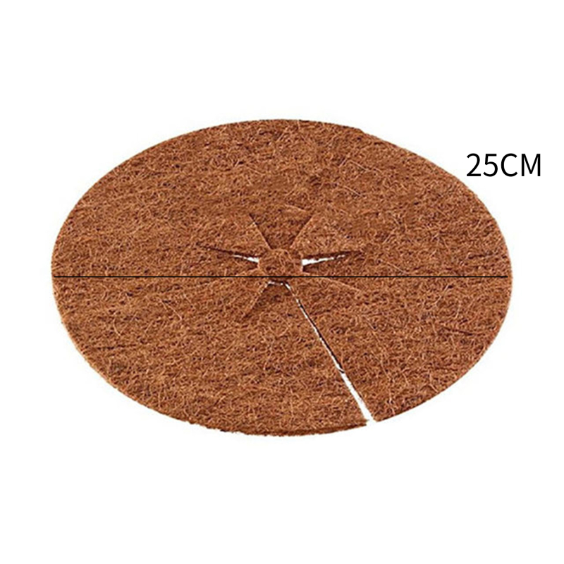 Coir Mat Plant Cover Mulch Disks Frost Protect For Gardening Coconut Mulch Cover Mulch Disc Cold Protect Winter Mulching Plant: brown 25cm