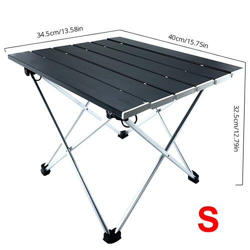 Kleine opvouwbare kampeertafel draagbare strandtafel - opvouwbare picknicktafel in een tas: Default Title