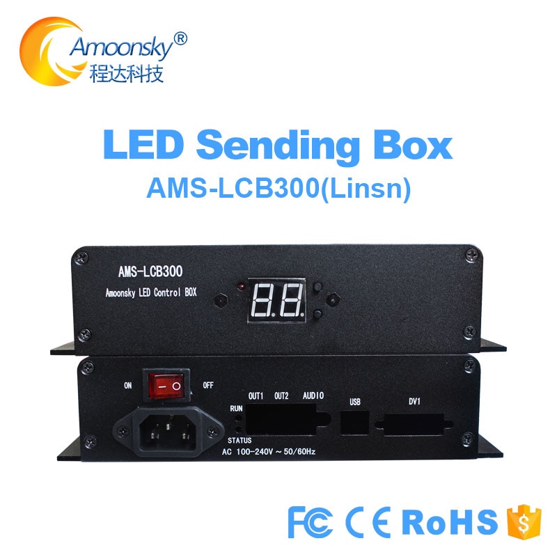 Linsn ts802 verzenden box inbegrepen power met helderheid ondersteuning linsn ts802d verzenden kaart voor p5 led panel display