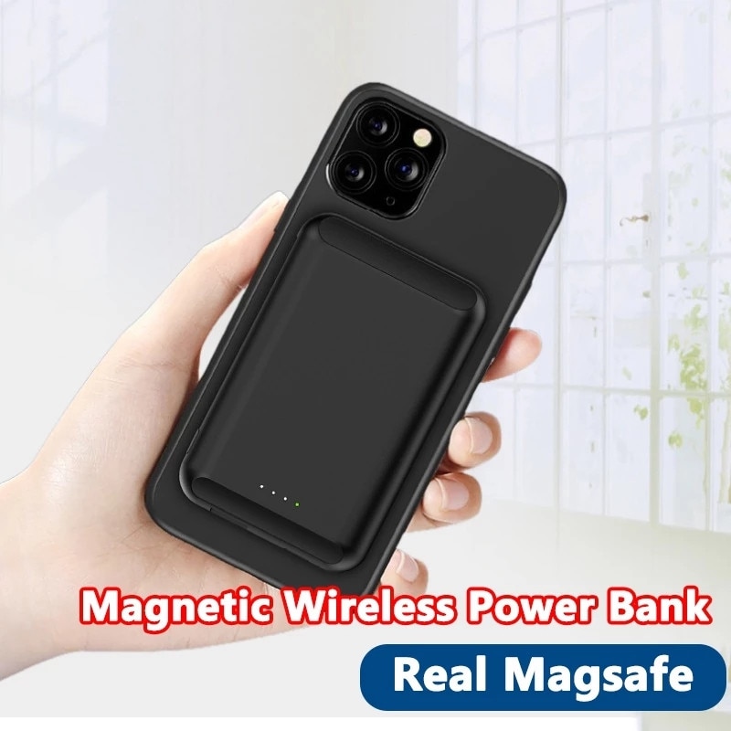 Qi Draadloze Magnetische Power Bank 5000Mah Universele Externe Batterij Mobiele Telefoon Draadloze 15W Pd 20W Magsafing Magneet powerbank