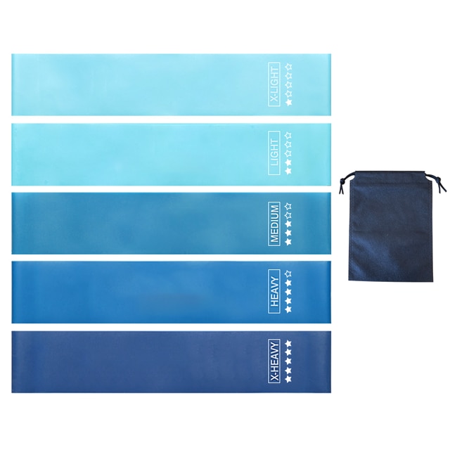 Eco-friendly esportes fitness ginásio exercício estiramento látex loop faixa de resistência: TPE-5pcs bag