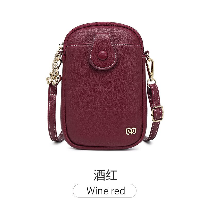 Zomer Vrouwen Schouder Messenger Bags Dames Wilde Kleine Lederen Tas Grote Capaciteit Mobiele Telefoon Tas Clutch Portemonnee Pocket: Bourgondië