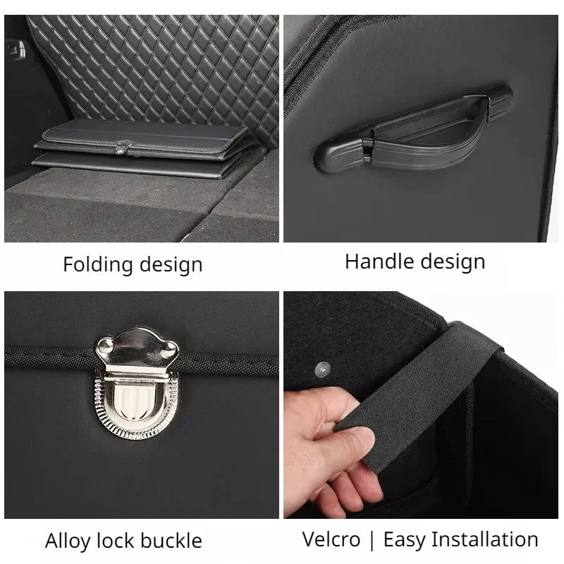 Caixa de armazenamento dobrável para carro, organizador de porta-malas, suprimentos para carro, organizador de armazenamento de porta-malas, acessórios automotivos, caixa de armazenamento