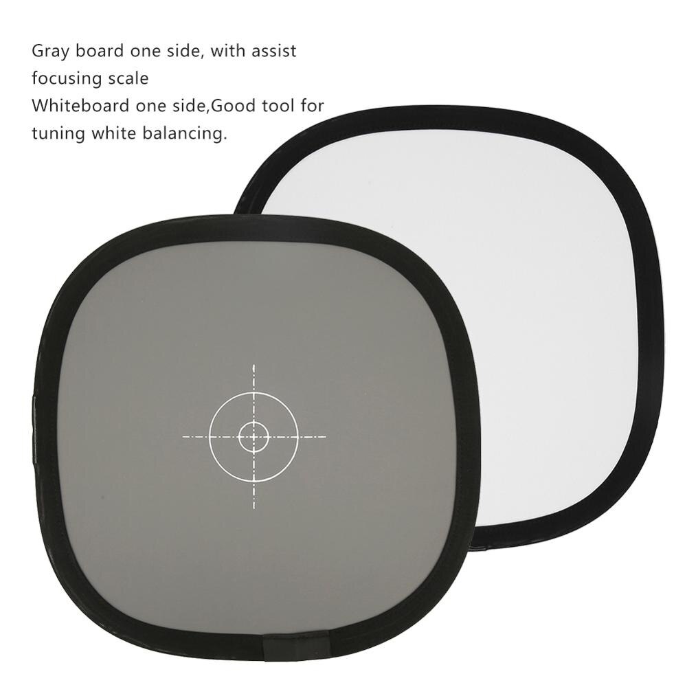 30cm Portable réflecteur gris blanc carte d'équilibrage Double côtés carte de mise au point réflecteur plaque pour Canon pour Nikon pour Sony