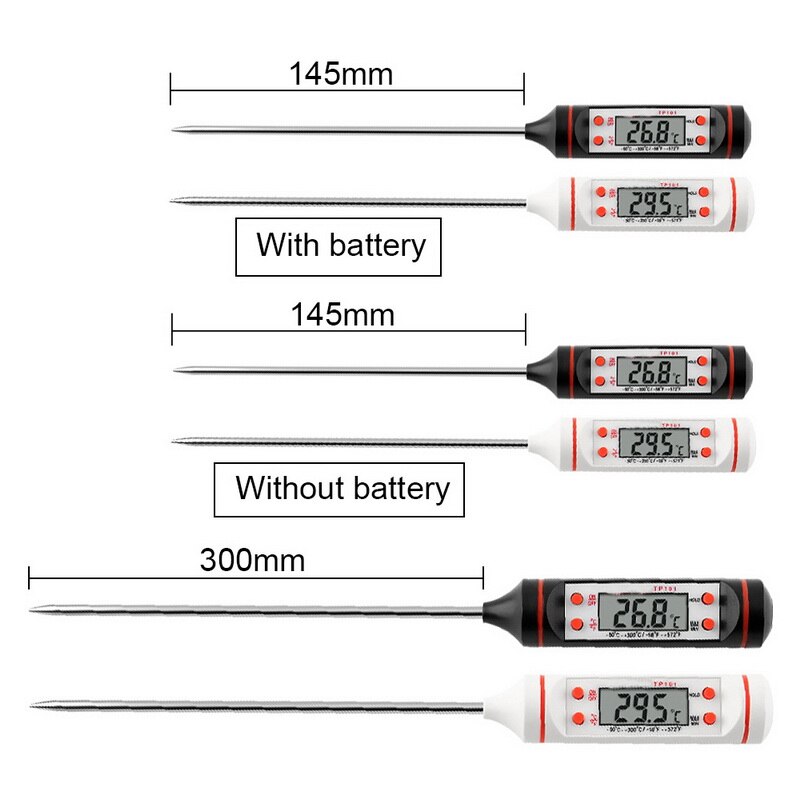 digital mattermometer lang sonde elektronisk matlagingstermometer kjøkkentermometer verktøy til kakesuppe bbq kjøtt