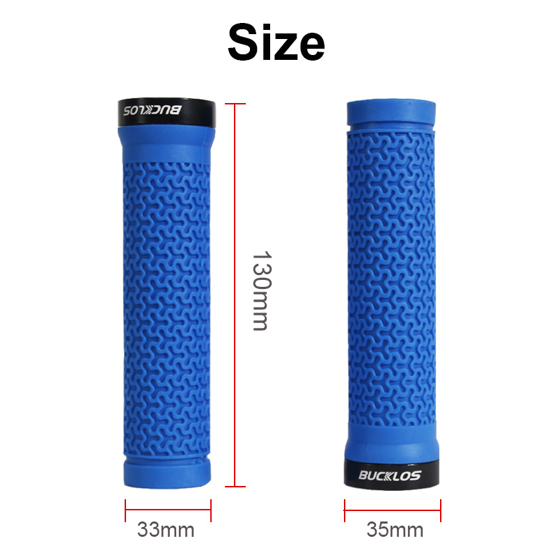 BUCKLOS Bicycle Handlebar Grips Lock on Bike Handle Damping Mountain Bike Grip Anti-slip MTB Cuffs Waterproof Bicycle Grip