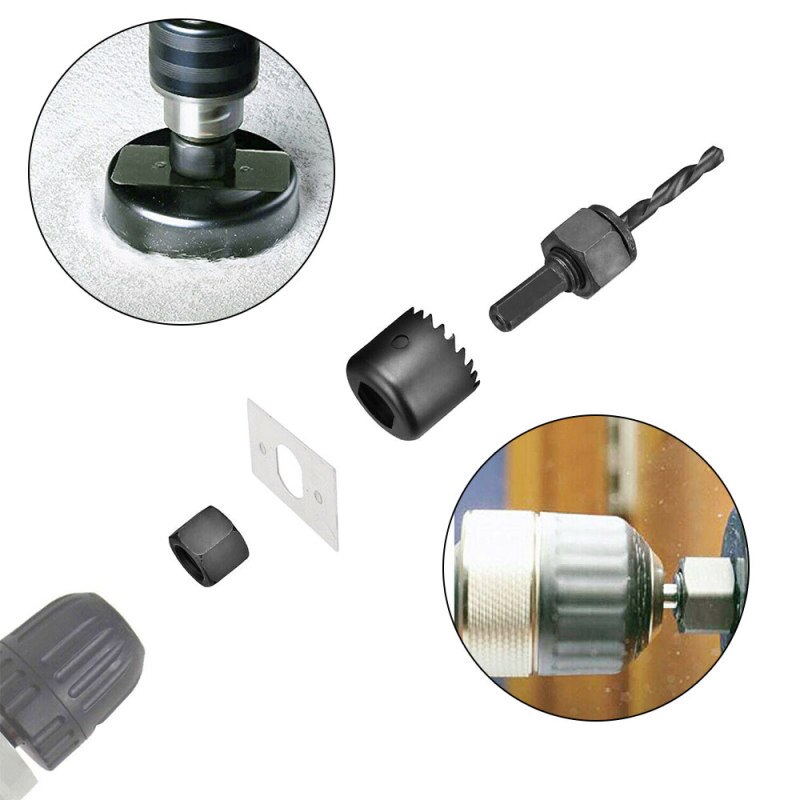 11PCS Set Hole Saw Drill Bit Kit Mandrel Wood Sheet Metal Plastic 3/4" To 2 1/2" Carbon Steel Widely Hole Saw Kit