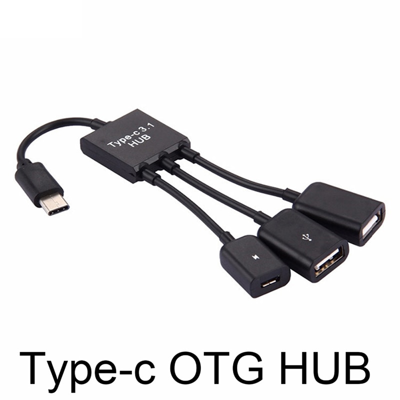 1 Set 3in1 Usb 3.1 Type-C Om Micro Usb 2.0 Power Opladen Host Otg Hub Kabel Adapter Hoge snelheid Opladen Universele