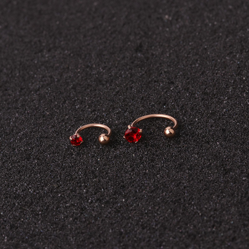 Arete de acero inoxidable con forma de hélice para la nariz, pendiente de 20G, 6-10mm, para Piercing de oreja, para el lóbulo, Tragus, cartílago, 2 unidades: Negro / Color oro puro