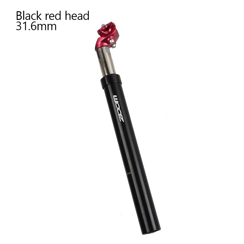 Bike Suspension Seatpost Frosted Bike Saddle Tube Shock Absorb Metal Saddle Post Aluminum Alloy Bicycle Replacement Parts: 31.6mm Red Head