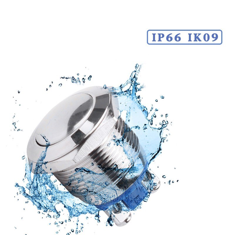 19mm Metal Push Button Switch IP66 Nickel Plated Brass Press Button Self Locking Normal Open High/Flat/Ball Rond Head Momentary