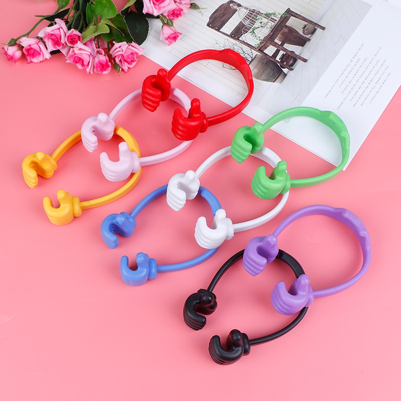 Universal Adjustable Plastic Thumbs Modeling Mobile phone Holder Personality Phone Stand Bracket Holder