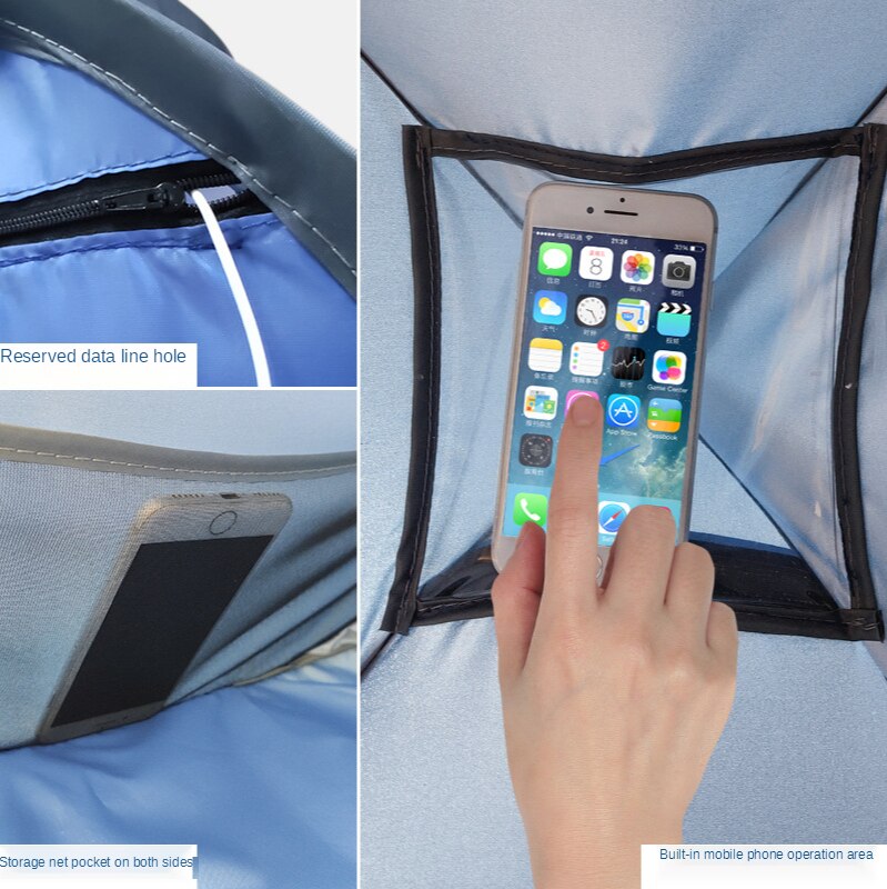 Sombrilla de playa abierta portátil para exteriores, carpa UV para acampar en la playa, automática, plegable